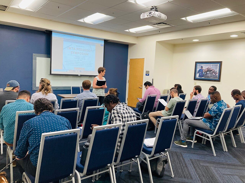 Christine Martorana teaching a works