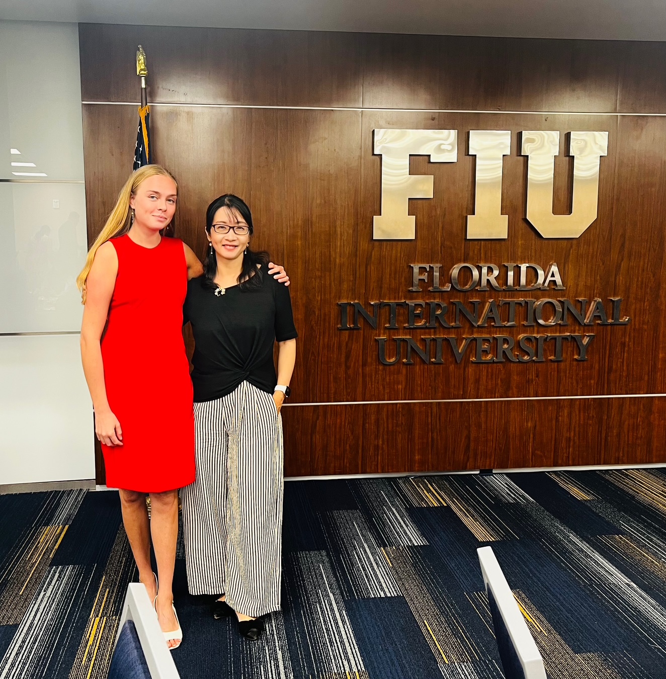 Emilie Christiansen and Ming Fang at the award ceremony